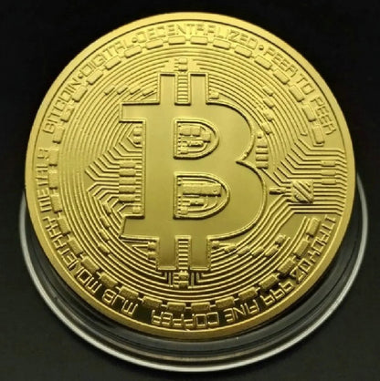 SILVER PLATED Bitcoin Token W/Display Case Master Coins