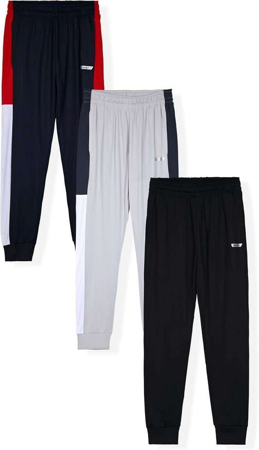 Boys Sweatpants 3 Pack Jogger Pants for Boys in Fleece and Tricot