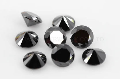 0.5Ct 5Mm round Brilliant Cut Black Moissanite Loose Stone VVS1 Excellent Cut Jewelry Making Stone