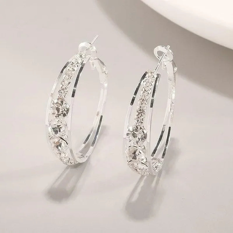 Luxury Fashion Creative Zircon Earrings Natural Zircon Earrings Golden Silvery Black Rose Golden Women's Earrings Wedding Engagement Wedding Earrings Jewelry Birthday Party Anniversary Gift