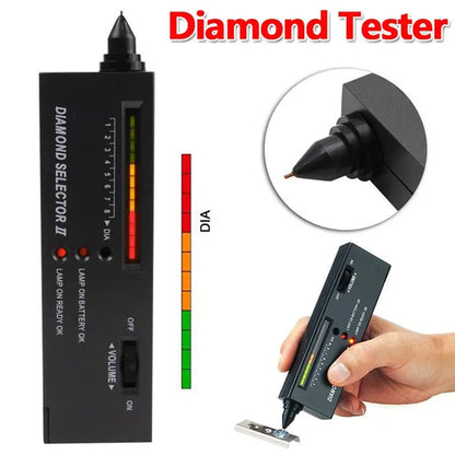 Jewellery Diamond Hardness Meter Gemstone Gem Tester Selector  LED Diamond Indicator Test Pen  Audio Portable  Jewelry Tester Tool
