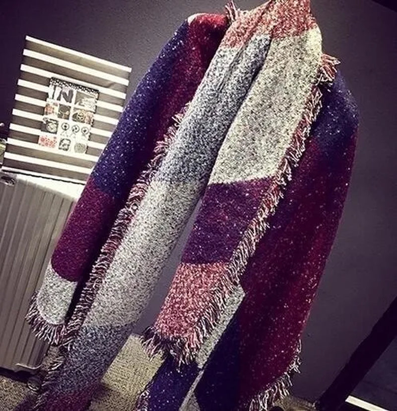 2023 Winter Spring Women'S Scarf Warm Wool Cashmere Stole Scarves Vintage Scarf Elegant Scarf Shawl