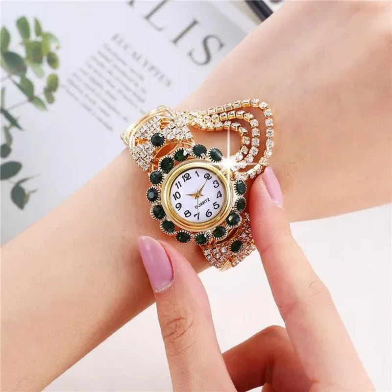 6 Colors New Ladies Diamond Temperament Quartz Watch Fashion Bracelet Watch