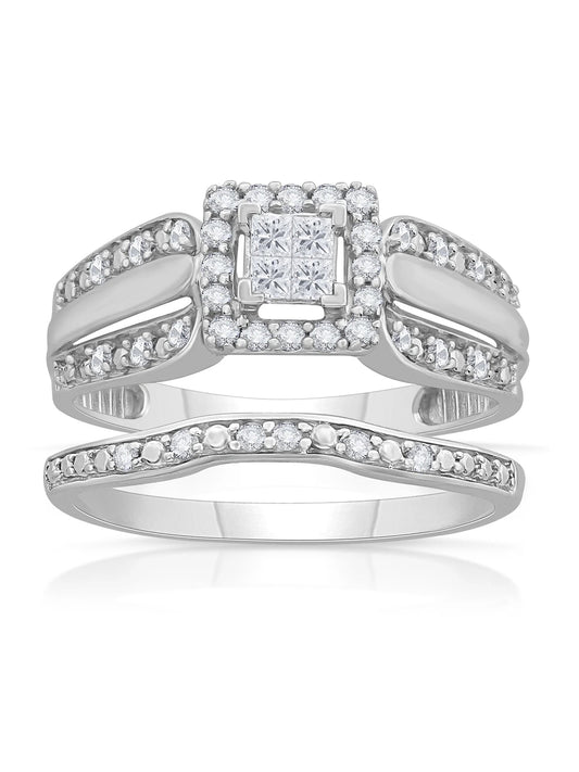 10K White Gold 1/3 Ct.T.W. Diamond Engagement Ring