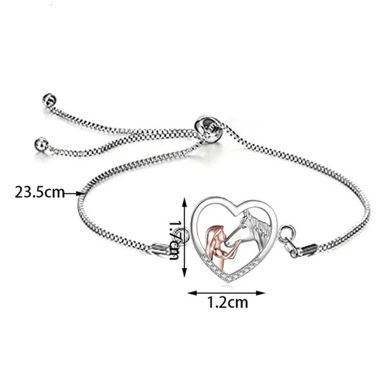 1/2/3pcs Funny Cute Horse Unicorn Pendant Necklace 925 Sterling Silver Necklace Earrings Bracelet Chain Jewelry Set For Women Girls Birthday Gifts