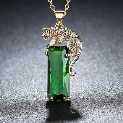 1 PCS European and American Fashion Gemstone Pendant Ladies Necklace Wedding Jewelry