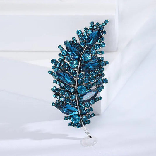 Leaves Brooches Fashion New Creative Leaf Brooch Elegant Trend Women'S Antique Silk Scarf Button Accessory Pin