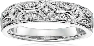 Sterling Silver Diamond Accent Band Ring (Previously Amazon Collection)