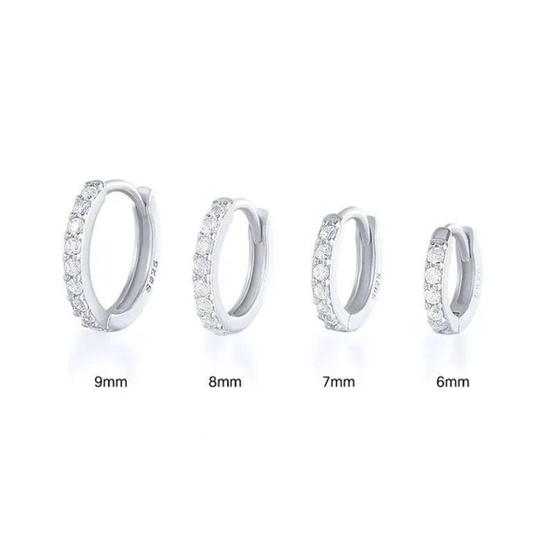 Earrings for Women/Men Small Diamond Hoop Earrings Ear Bone Aros Tiny Ear Nose Ring Girl Aretes Ear Hoops