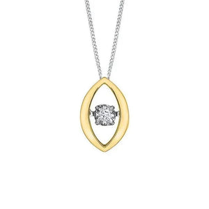 Cheri Jadore P3440-10T-02 Diamond Solitaire Pendant in 10K, Yellow Gold - 0.02 CT.