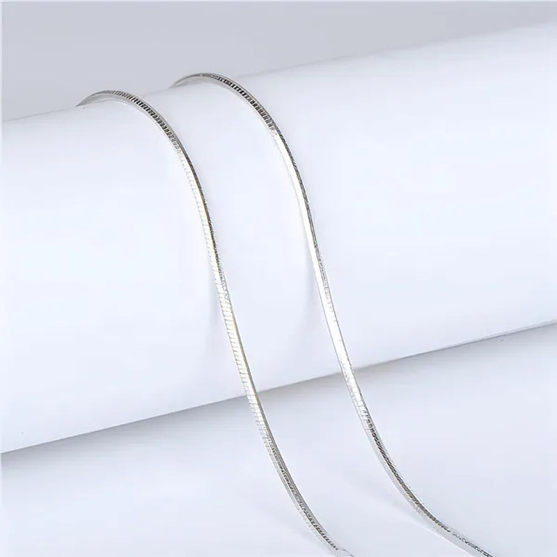 Stacked Jewelry 2mm Snake Chain Gold Plated 925 Sterling Silver Necklace for Women
