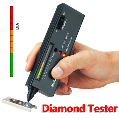 Jewellery Diamond Hardness Meter Gemstone Gem Tester Selector LED Diamond Indicator Test Pen Audio Portable Jewelry Tester Tool