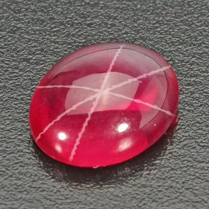 9X11Mm NATURAL RUBY STAR SAPPHIRE 1 BUDS OVAL CABOCHON RING SIZE LOOSE GEMSTONE