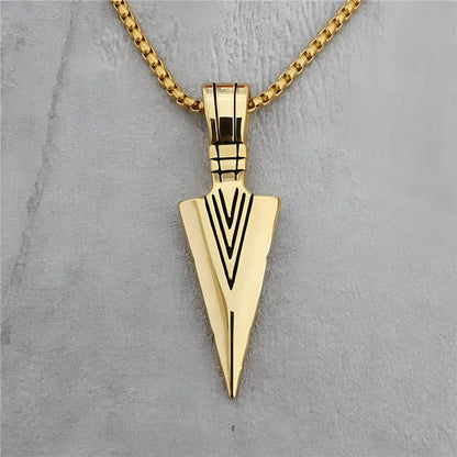 Men's Fashion Jewelry Black Gold Silver Color Pendant Long Chain Necklace Mens Necklaces