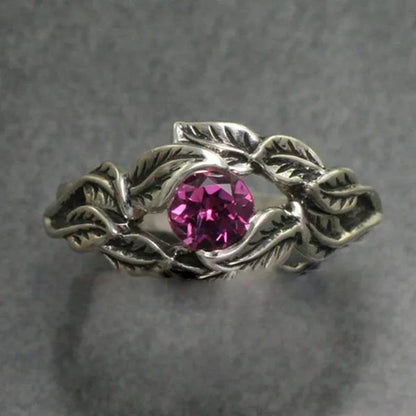 Vintage 925 Sterling Silver Purple Diamond Engagement Wedding Anniversary Gift Ring Size 6-10
