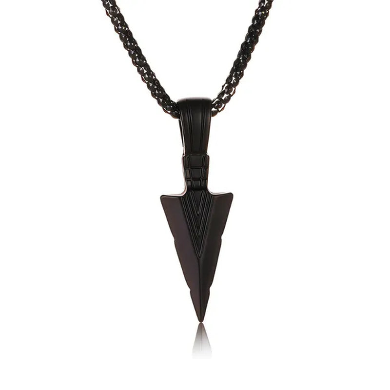 Men's Fashion Jewelry Black Gold Silver Color Pendant Long Chain Necklaces Mens Necklaces