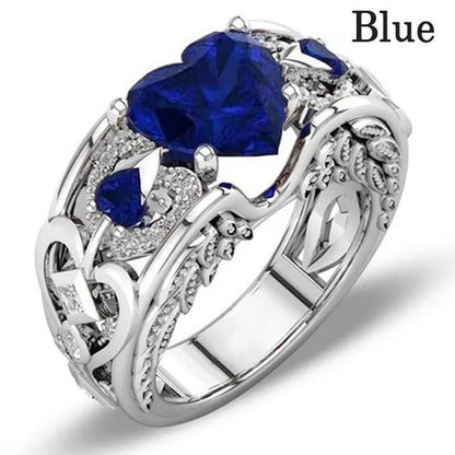 New Exquisite Women'S Fashion Couple'S Ring 925 Sterling Silver Natural Morganite Diamond Ring Anniversary Gift Engagement Bridal Wedding Jewelry Rings for Women Size 5-10