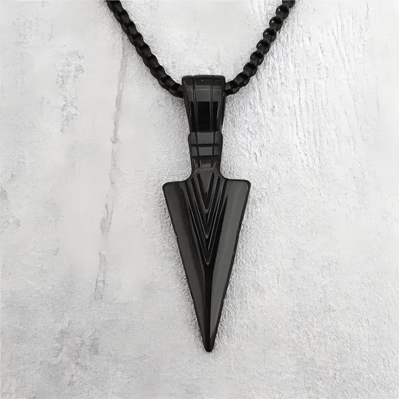 Long Chain Necklace Mens Alloy Necklaces Fashion Jewelry Gold Black Silver Color Pendant