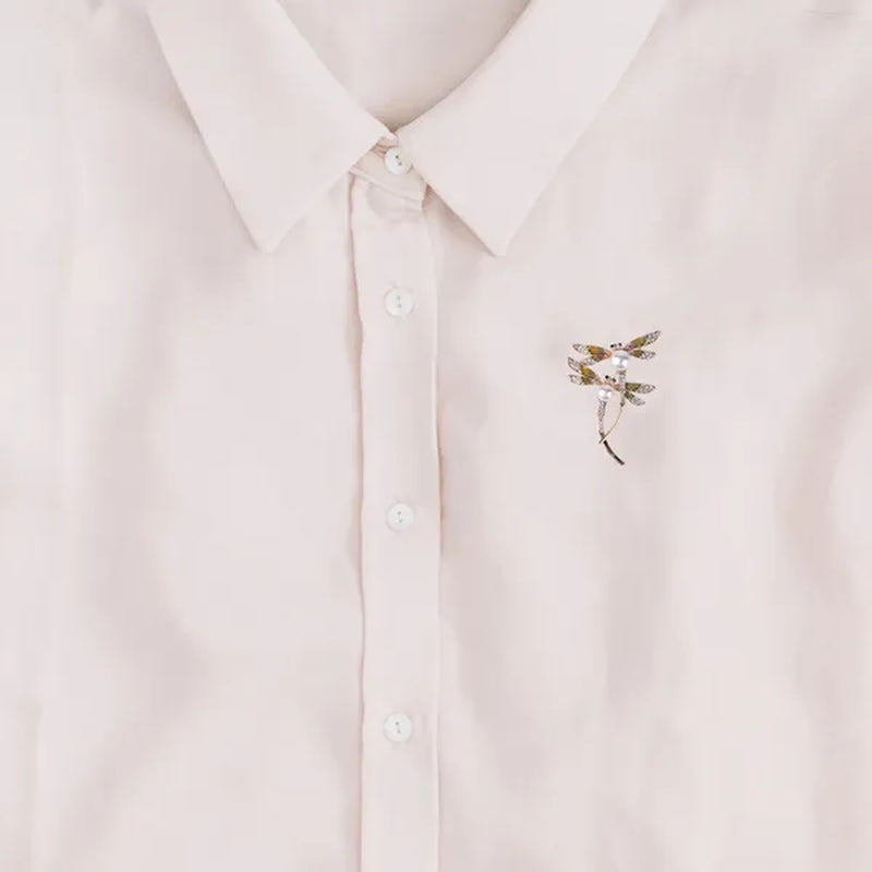 New Classic Painted Dragonfly Shell Pearl Insect Brooch Clothing Accessories Pin Brooches Women Girls Jewelry Gifts  65X50X20mm