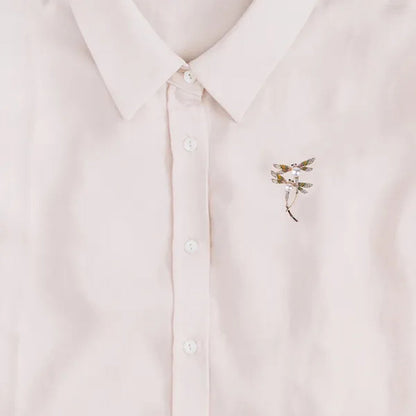 New Classic Painted Dragonfly Shell Pearl Insect Brooch Clothing Accessories Pin Brooches Women Girls Jewelry Gifts  65X50X20mm