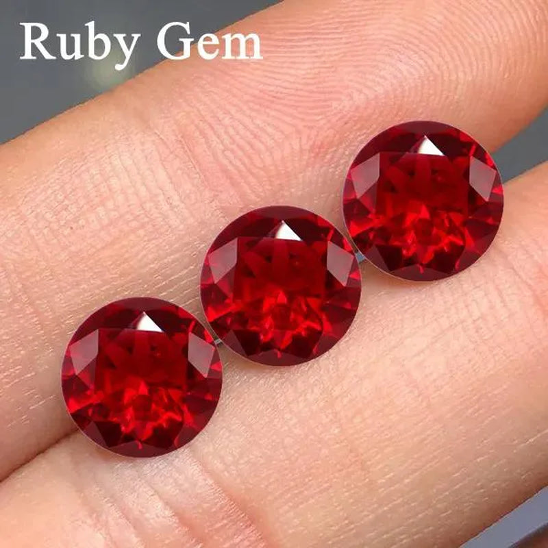 Natural Ruby AAAA+ Unheated 10.50 Cts Natural Mined 11.0mm Sri-Lanka Garnet Red  Ruby Round Cut VVS Loose Gem