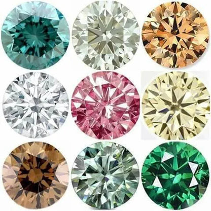 Moissanite 4 colors 5-12MM round high quality cut bare diamond gemstone DIY jewelry making