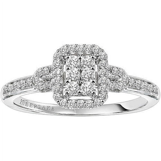 1/4 Carat T.W. Diamond "Attraction" Women'S Engagement Ring in 10K White Gold by
