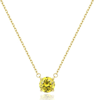 Gifts for Her Birthstone Necklace for Women, 2 Carat Dainty Silver Necklace for Women, Christmas Gift Birthday Gift Mother'S Day Gifts for Mom Wife Her
