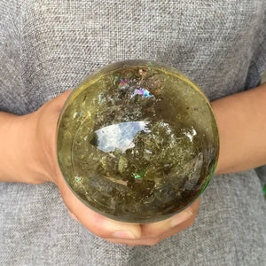 1000G Natural Smokey Citrine Sphere Quartz Crystal Ball Healing Decoration