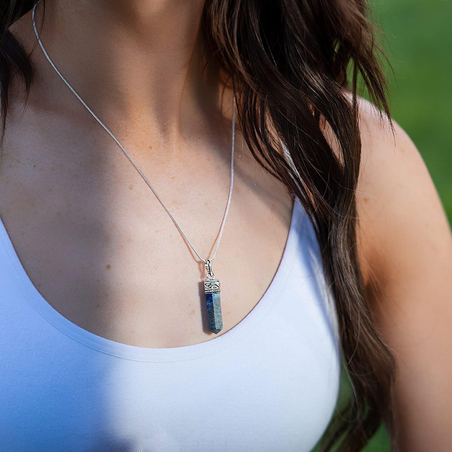 Crystal Pendant Necklace - Handmade with Ethically Sourced Crystal Healing Necklace - Authentic Jewelry for Men & Women