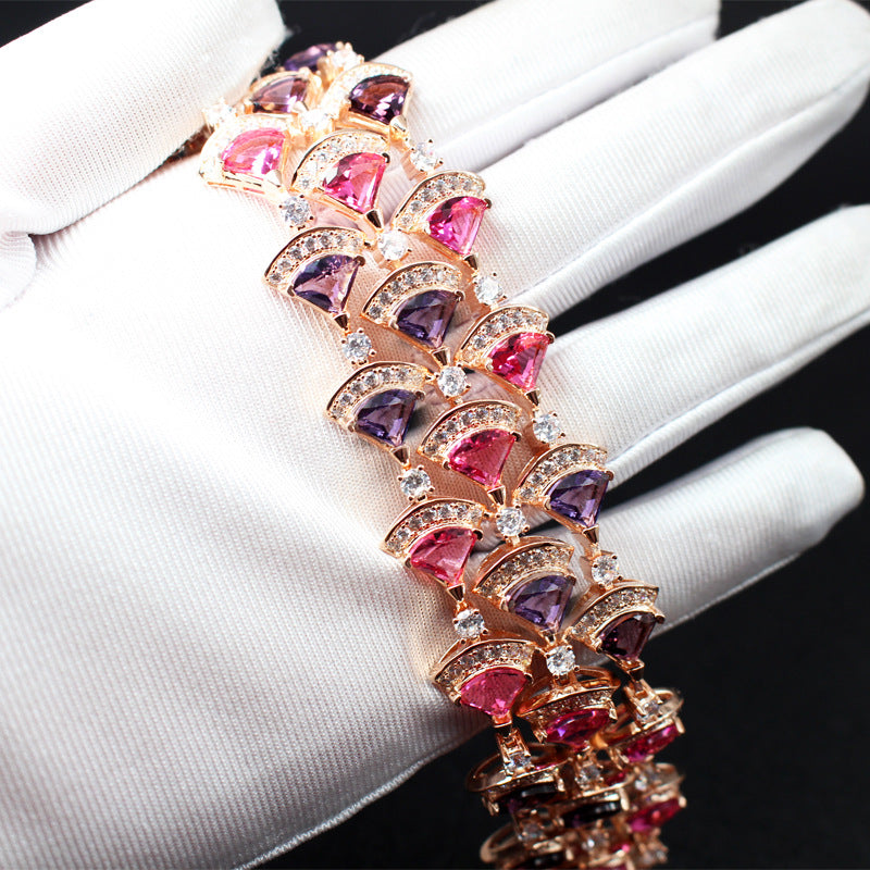 European and American Cross-Border Accessories Caibao Fan-Shaped Bracelet