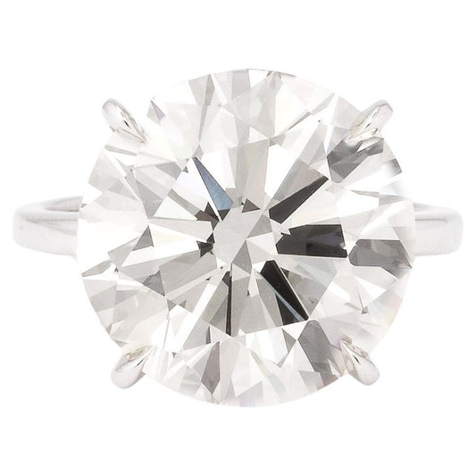 Magnificent 11.07 Carat GIA Round Brilliant Diamond Platinum Engagement Ring